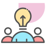 Persona con bombilla en la cabeza que representa un soporte técnico creativo.